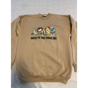 Where the Wild Things Are Size Medium Brown Promo Vintage 1998 Crewneck